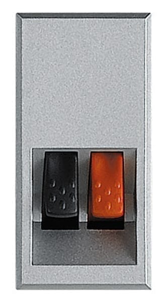 Priza audio/boxe cu clips Axolute Bticino 1M culoare aluminiu HC4294