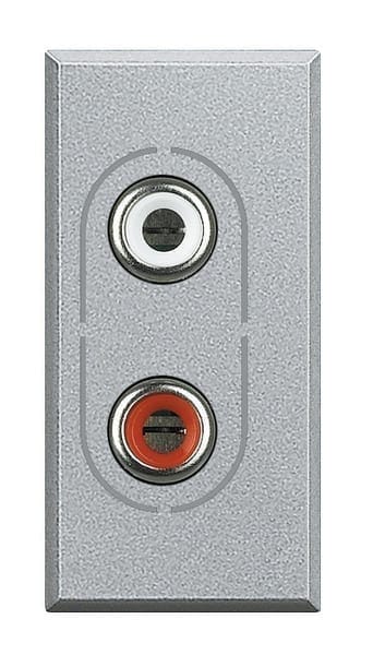 Priza audio RCA Axolute Bticino 1M culoare aluminiu HC4281
