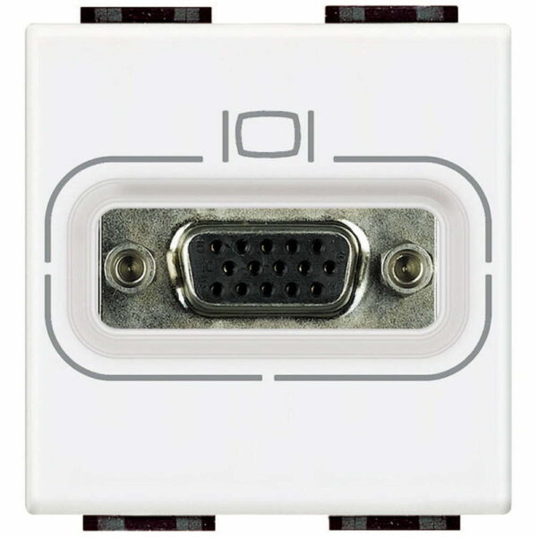 Priza/conector HD15 Living Light Bticino 2M culoare alba N4282