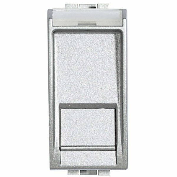 Priza date FTP CAT5 Living Light Bticino RJ45 1M culoare aluminiu NT4279C5F