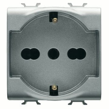 Priza schuko standard german/italian Gewiss Chorus titan 10/16A 2M GW14204