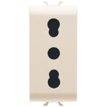 Priza standard italian 1M 16A Gewiss Chorus Ivory GW11203