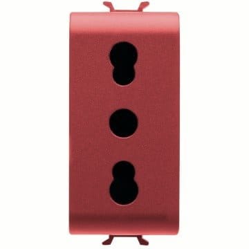 Priza standard italian 1M 16A Gewiss Chorus rosie GW10213