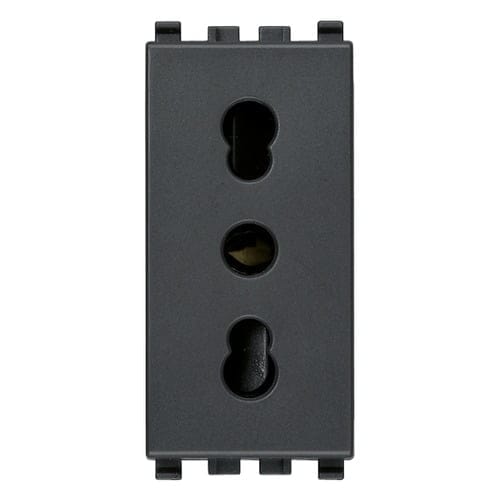 Priza standard italian Gri antracit 1M 16A Vimar EIKON 20203