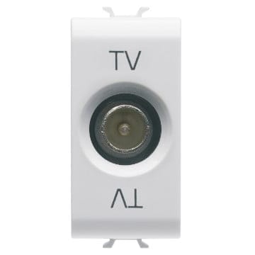 Priza TV de capat 1M Gewiss Chorus Alb Satinat GW15361