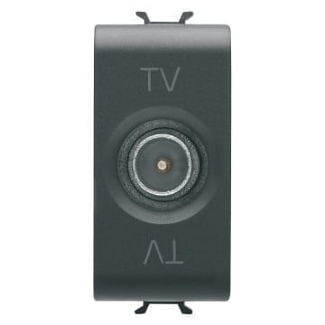Priza TV de capat 1M Gewiss Chorus neagra GW12361