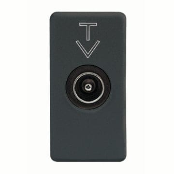 Priza TV de capat ecranata 1M Gewiss system negru GW21381