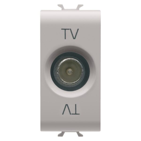 Priza TV de trecere 1M Gewiss Chorus Bej Satinat GW13362