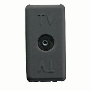 Priza TV de trecere 1M Gewiss system negru GW21229