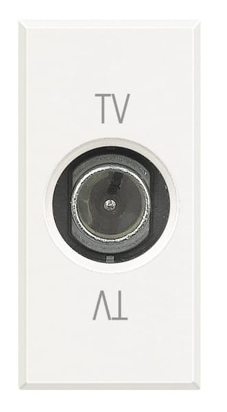 Priza TV de trecere Axolute Bticino 1M culoare alba HD4202P