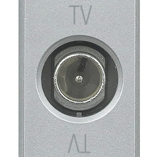 Priza TV de trecere Axolute Bticino 1M culoare aluminiu HC4202P