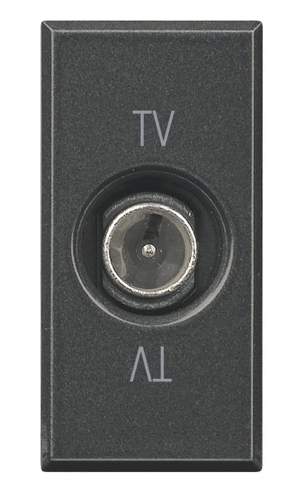 Priza TV de trecere Axolute Bticino 1M culoare antracit HS4202P