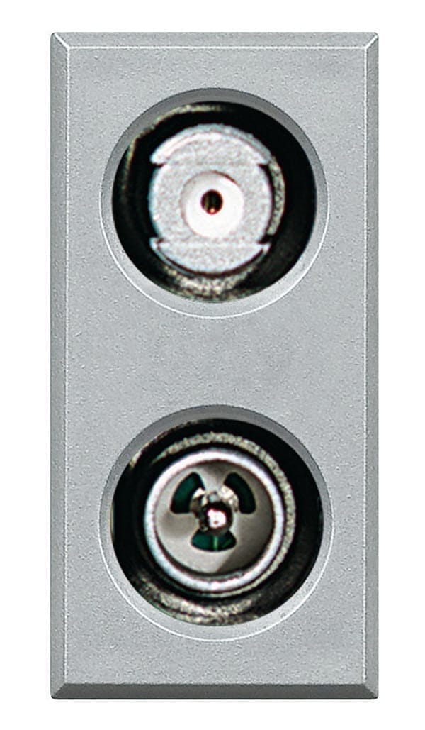 Priza TV+SAT de capat Axolute Bticino 1M culoare aluminiu HC4214D