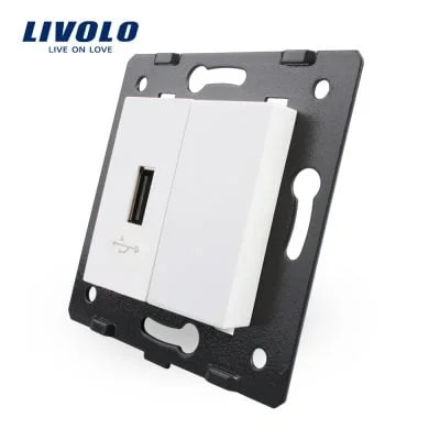 Priza USB Livolo VL-FCUS-1WP