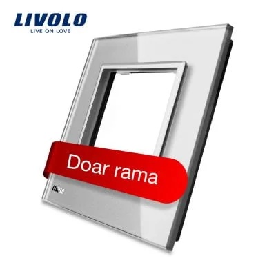 Rama priza simpla Livolo din sticla VL-P7E-2I