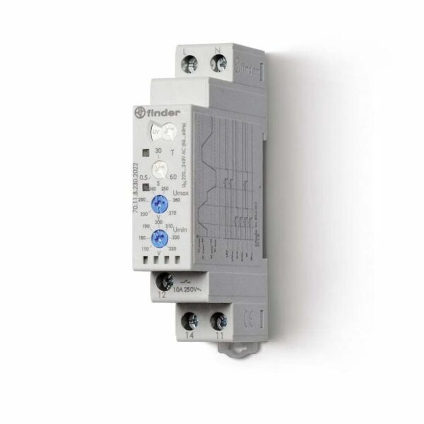 Releu de supraveghere tensiune monofazata Supra-Sub-tensiune Supra-Sub-tensiune reglabil 1C 10A AgNi 701182302022
