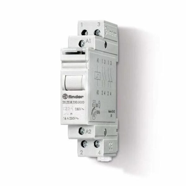 Releu pas cu pas modular 2 secvente alimentare 230VC-A- 2ND 16A AgNi 202282300000