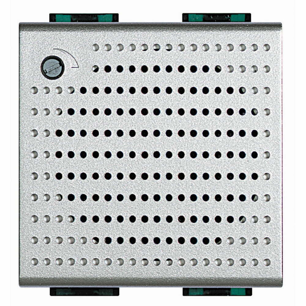 Sonerie 3 sunete Living Light Bticino 12V c.a.electronica 2M culoare aluminiu NT4355/12