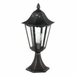 Stalp exterior EGLO NAVEDO 93462 - E27 1X60W IP44 D230mm - Argintiu Patinat - Negru