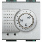 Termostat de ambient electronic Living Light Bticino 2M culoare aluminiu NT4441