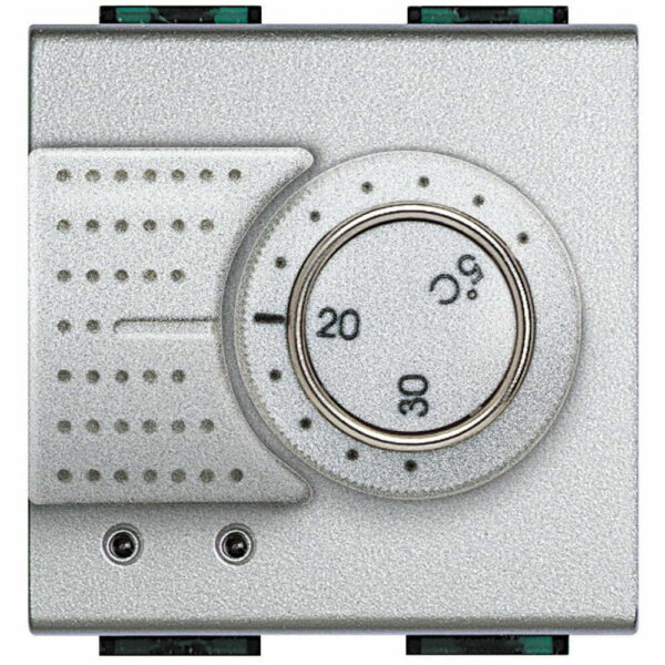 Termostat de ambient electronic Living Light Bticino 2M culoare aluminiu NT4441
