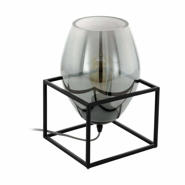 Veioza EGLO OLIVAL 1 97209 - E27 1X40W - Sticla - Negru