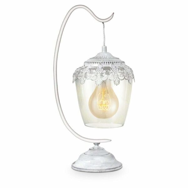 Veioza vintage EGLO SUDBURY 49293 - E27 1X60W D170mm - Sticla - Alb Patinat