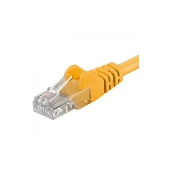 Patchcord UTP RJ45-RJ45 Cat.5e 2m, galben – Patch cord-uri UTP/FTP/SFTP, UTP – vedere frontală