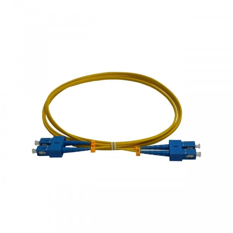 Patchcord FO SC/PC-SC/PC, SM OS2 9/125, manta LSZH 3.0mm, duplex 20m – Emtex Patchcord FO SC/PC-SC/PC, SM OS2 9/125, manta LSZH 3.0mm, duplex 20m - Emtex – Patchcorduri si pigtailuri FO, Patch cord – vedere frontală