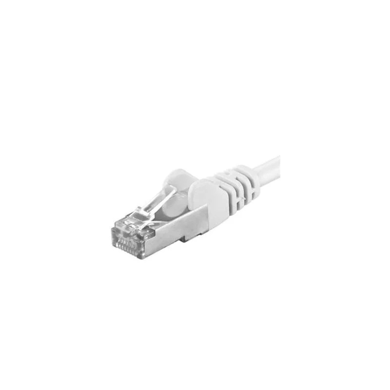Patchcord SFTP RJ45-RJ45 Cat.6A, 5m, alb Patchcord SFTP RJ45-RJ45 Cat.6A, 5m, alb – Patch cord-uri UTP/FTP/SFTP, SFTP – vedere frontală