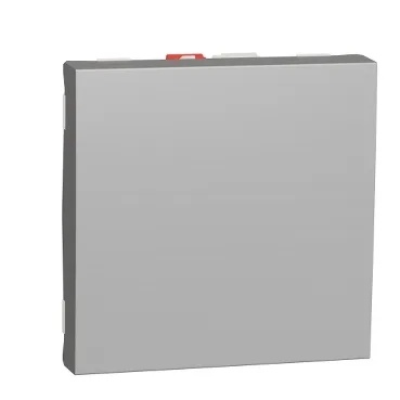 Intrerupator cruce 10A 2m aluminiu Schneider Electric Noua Unica NU320530 – Aluminiu matt, Intrerupator cap cruce – vedere frontală – partener oficial Schneider Electric