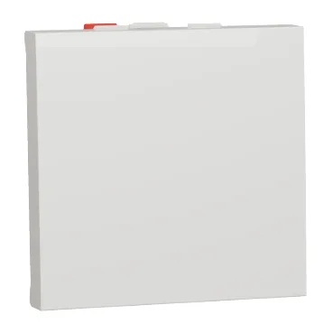Intrerupator cu revenire 10A 2m alb Schneider Electric Noua Unica NU320618 – Alb lucios, Intrerupator cu revenire – vedere frontală – partener oficial Schneider Electric
