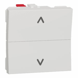 Intrerupator cu revenire jaluzele 6A 2m alb Schneider Electric Noua Unica NU320718 – Alb lucios, Intrerupator jaluzele – vedere frontală – partener oficial Schneider Electric