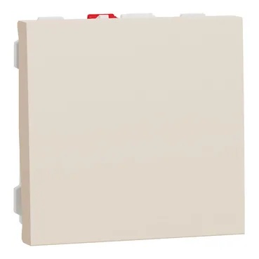 Intrerupator simplu 10A 2m bej Schneider Electric Noua Unica NU320144 – Bej lucios, Intrerupator simplu – vedere frontală – partener oficial Schneider Electric