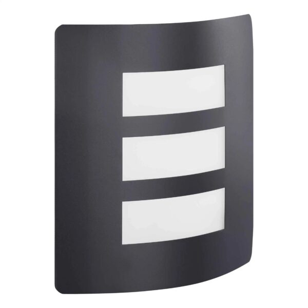 Aplica RASCINO-E E27 1X40W IP44 Eglo 74017 – Otel zincat, Negru, Plastic, Alb, "9002759740177" – vedere frontală – partener oficial Eglo