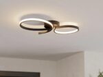 Plafoniera LED SERPINS Eglo 901277-21W Neagră cu lumină caldă – Iluminat interior, Corpuri de iluminat – vedere frontală – partener oficial Eglo