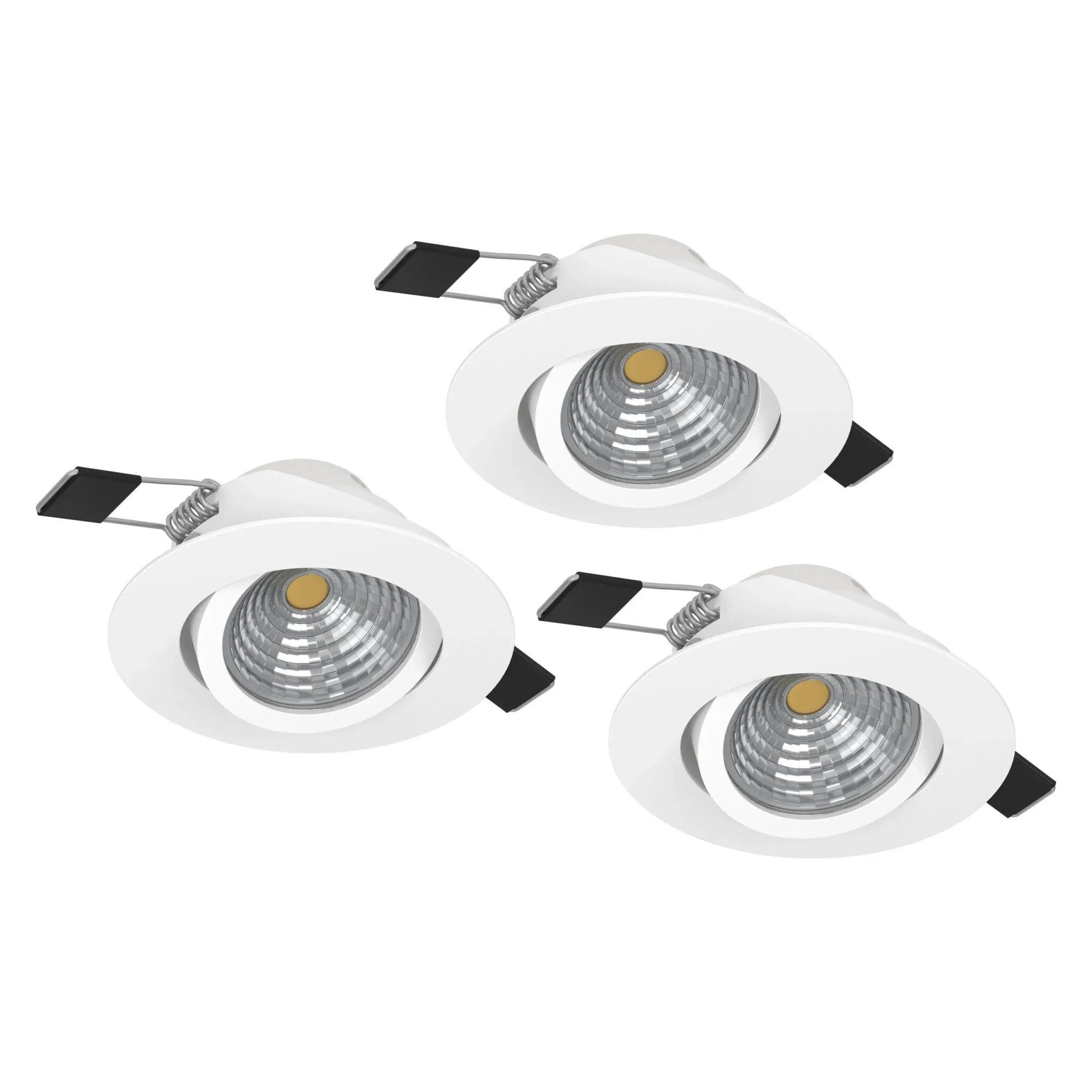 Spot incastrat SALICETO LED 3X6W 2700K IP20 D88mm Eglo 900745 – Iluminat interior, Corpuri de iluminat – vedere frontală – partener oficial Eglo