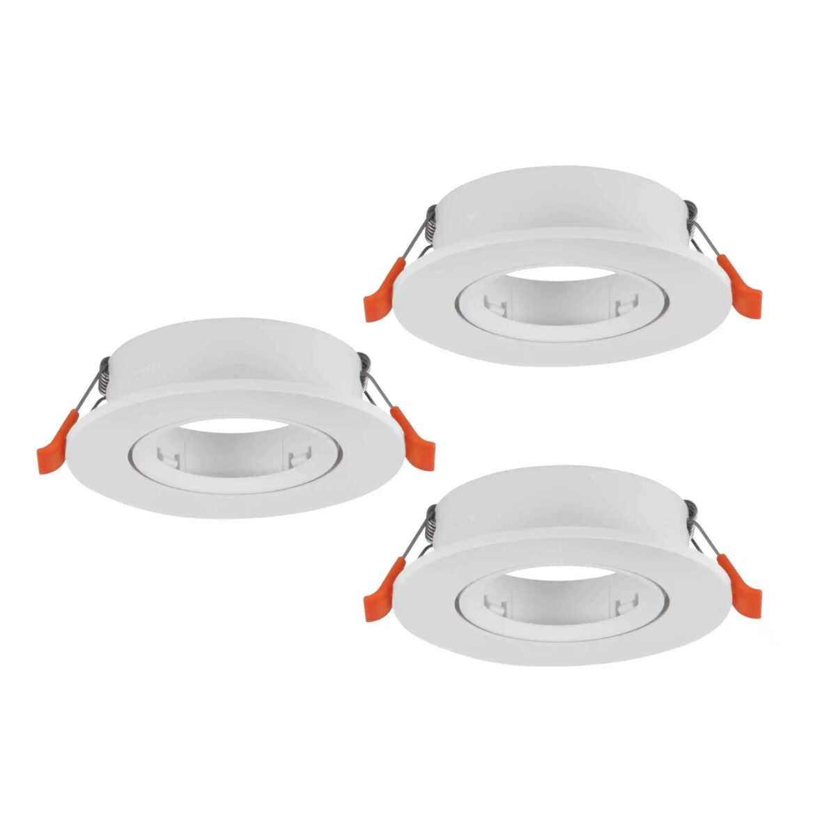 Set 3 spoturi Sapereta-E Eglo 74046 – GU10 3X5W IP20 D90 Set spot incastrat SAPERETA-E GU10 3X5W IP20 D90mm Eglo 74046 – Iluminat interior, ECO – vedere frontală – partener oficial Eglo
