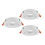 Set spot incastrat SAPERETA-E GU10 3X5W IP20 D90mm Eglo 74046 – Iluminat interior, ECO – vedere frontală – partener oficial Eglo