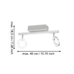Aplica Cardillio 1 Eglo 96179 - LED 2X3,2W, 1X3,3W 3000K IP20