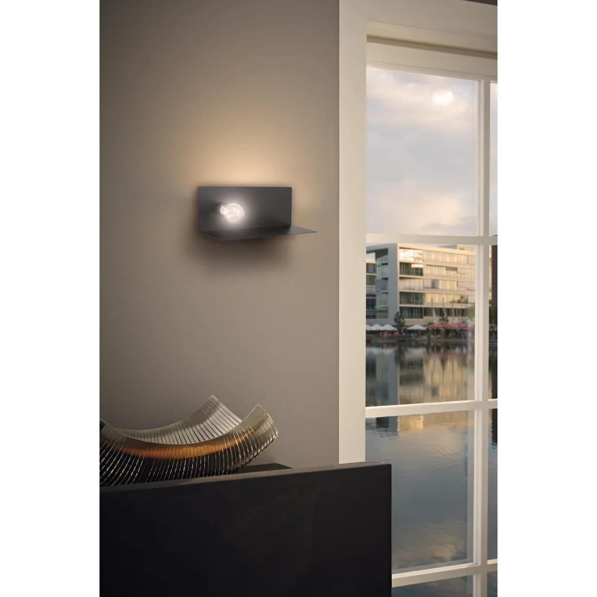 Aplica EGLO CIGLIE 98264 - E27 1X60W - Otel - Negru