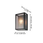 Aplica exterior EGLO ALAMONTE 1 94831 - E27 1X60W IP44 - Sticla - Negru