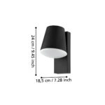 Aplica exterior EGLO CALDIERO 97146 - E27 1X10W IP44 - Otel zincat - Alb