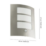 Aplica exterior EGLO CITY 88142 - E27 1X60W IP44 - Inox - Alb