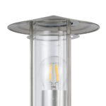 Aplica exterior EGLO LISIO 30184 - E27 1X60W IP44 - Sticla - Inox