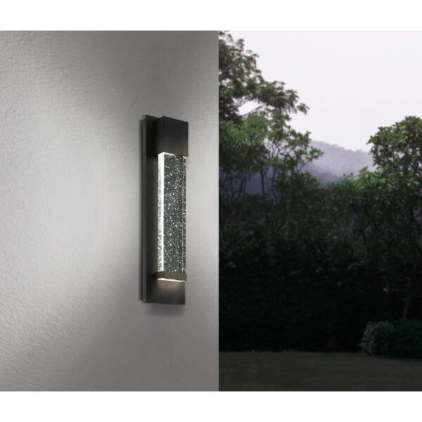 Aplica exterior EGLO VILLAGRAZIA 98153 - LED 2X3.3W 680lm 3000K IP44 - Sticla - Negru