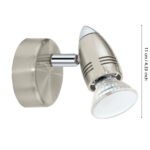 Aplica Magnum Eglo 92641 - GU10 1X2,8W 3000K IP20