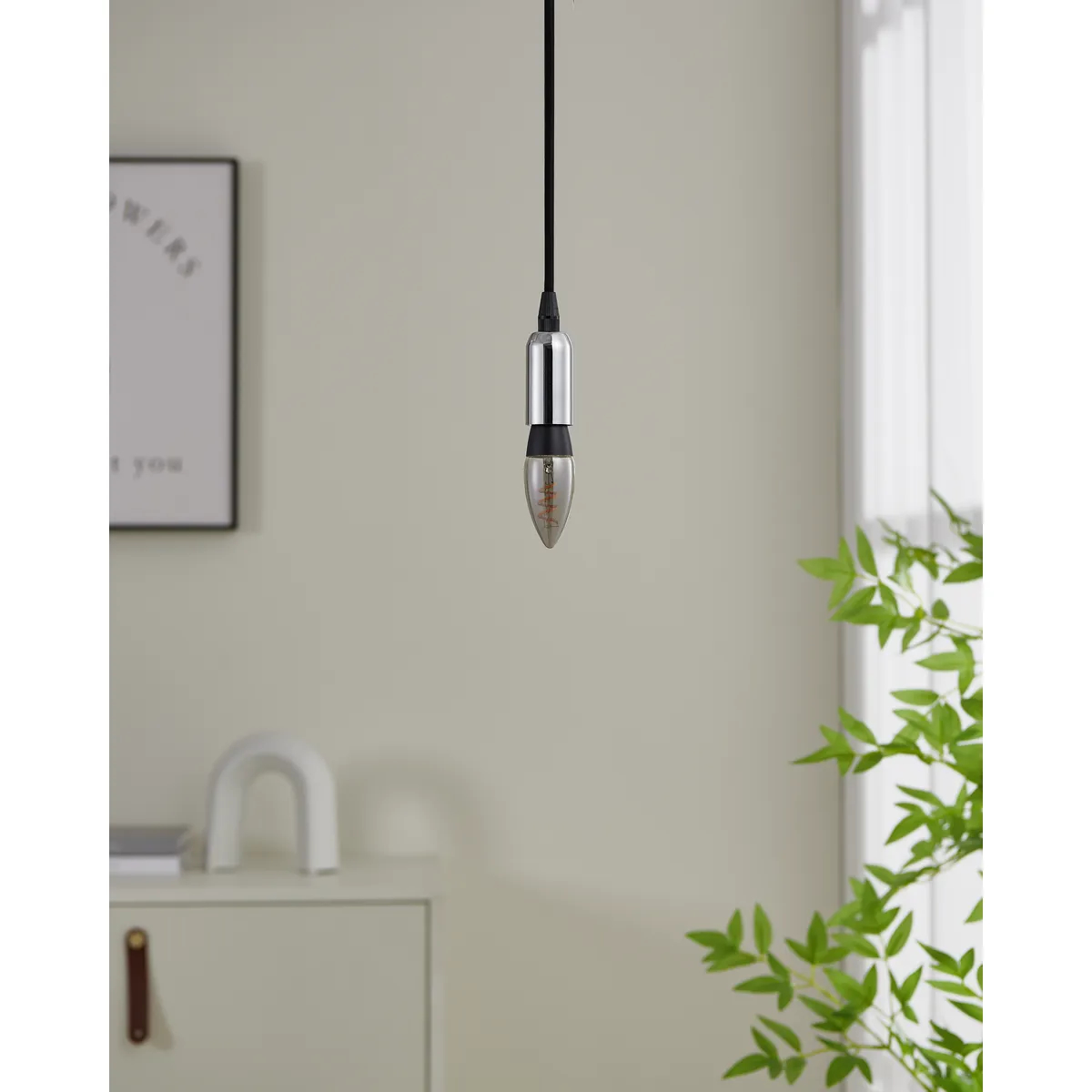 Bec E14-LED-C35 1X4W 2000K 150lm Eglo 110322 – Becuri, Iluminat SMART – imagine în ambient modern – partener oficial Eglo