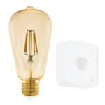 Bec E27 LED ST64 1X4,9W 2200K Eglo 12258 – Becuri, Iluminat SMART – vedere frontală – partener oficial Eglo