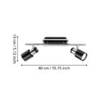 Aplica spot EGLO DAVIDA 1 30833 - GU10 2X5W - Otel - Nichel Nero – Iluminat interior, Corpuri de iluminat – dimensiuni tehnice – partener oficial Eglo